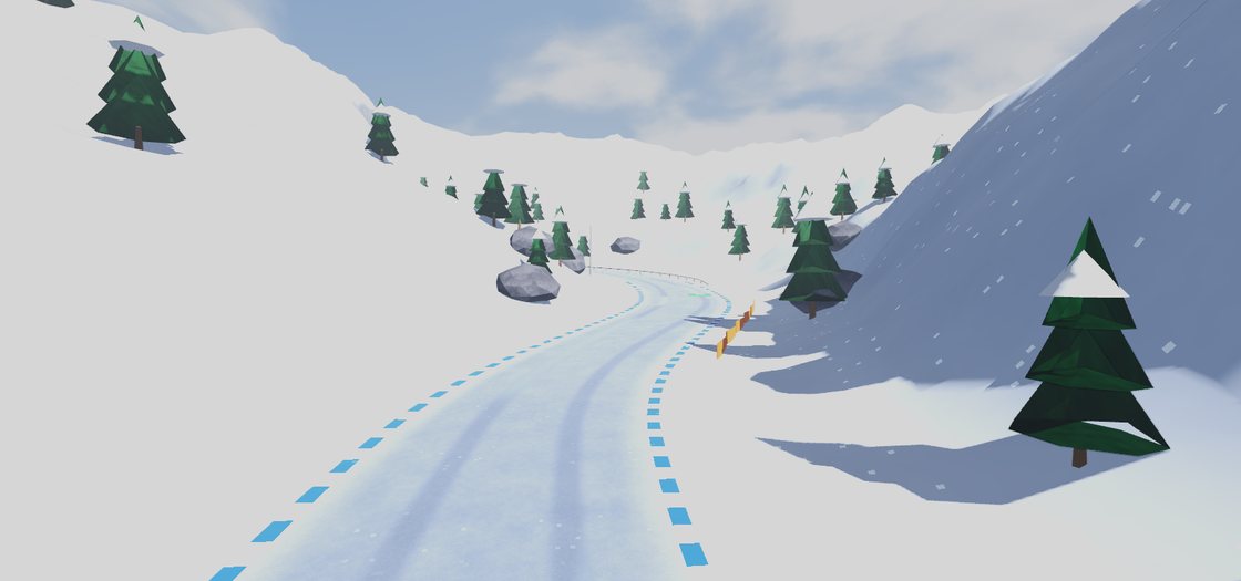 The snowy canyon