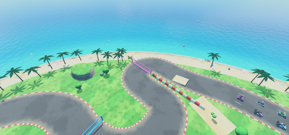 The seaside hairpin from above