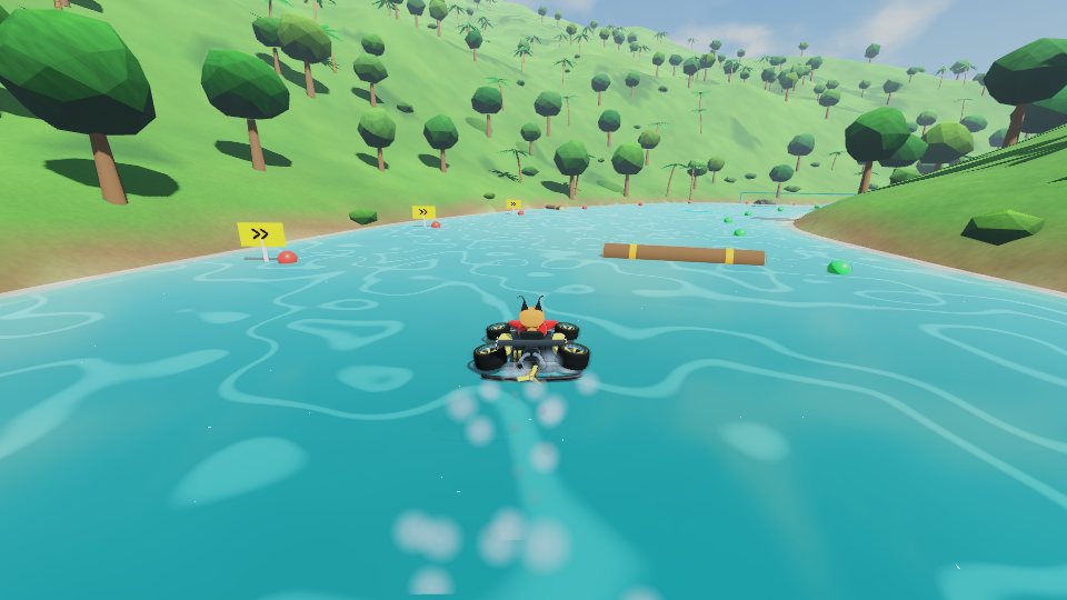 Logs to jump off on Floppa Falls