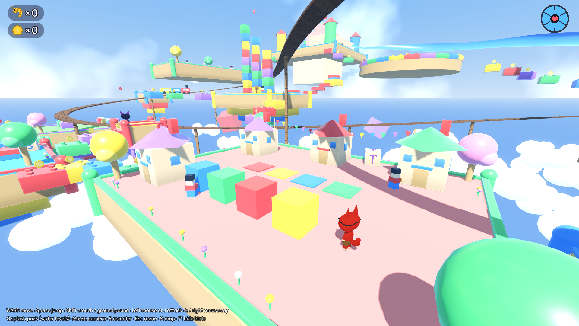 Block Town in Tumble Blocks with its new trees, flags and houses