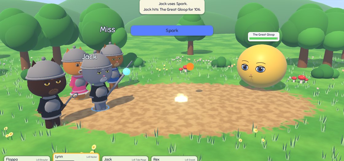 A Floppatopia boss battle with the Face Hit timing bar