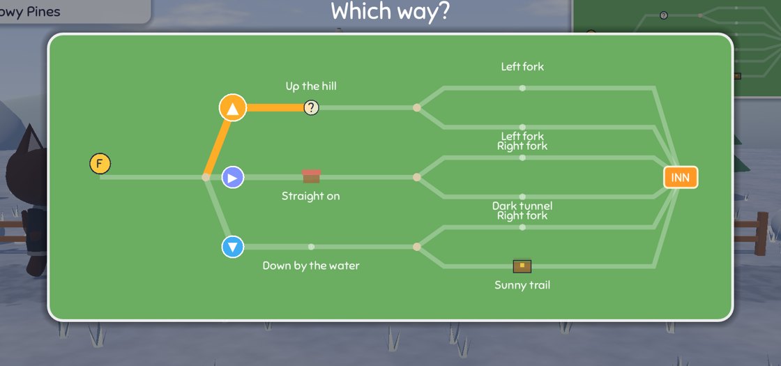 "Which way?": the road map opens big with three coloured ways to pick from
